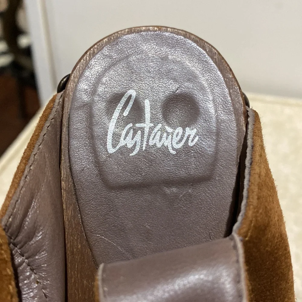 Castaner Brown Suede Platform Clog Mule Size 39